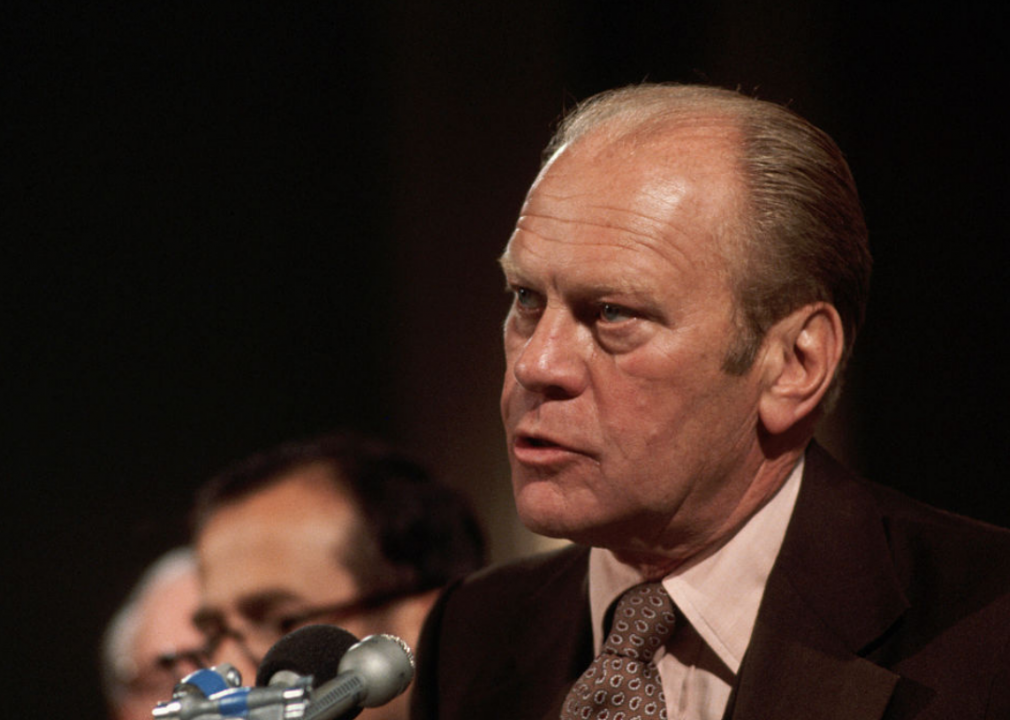 1975: President Gerald Ford survives two assassination attempts